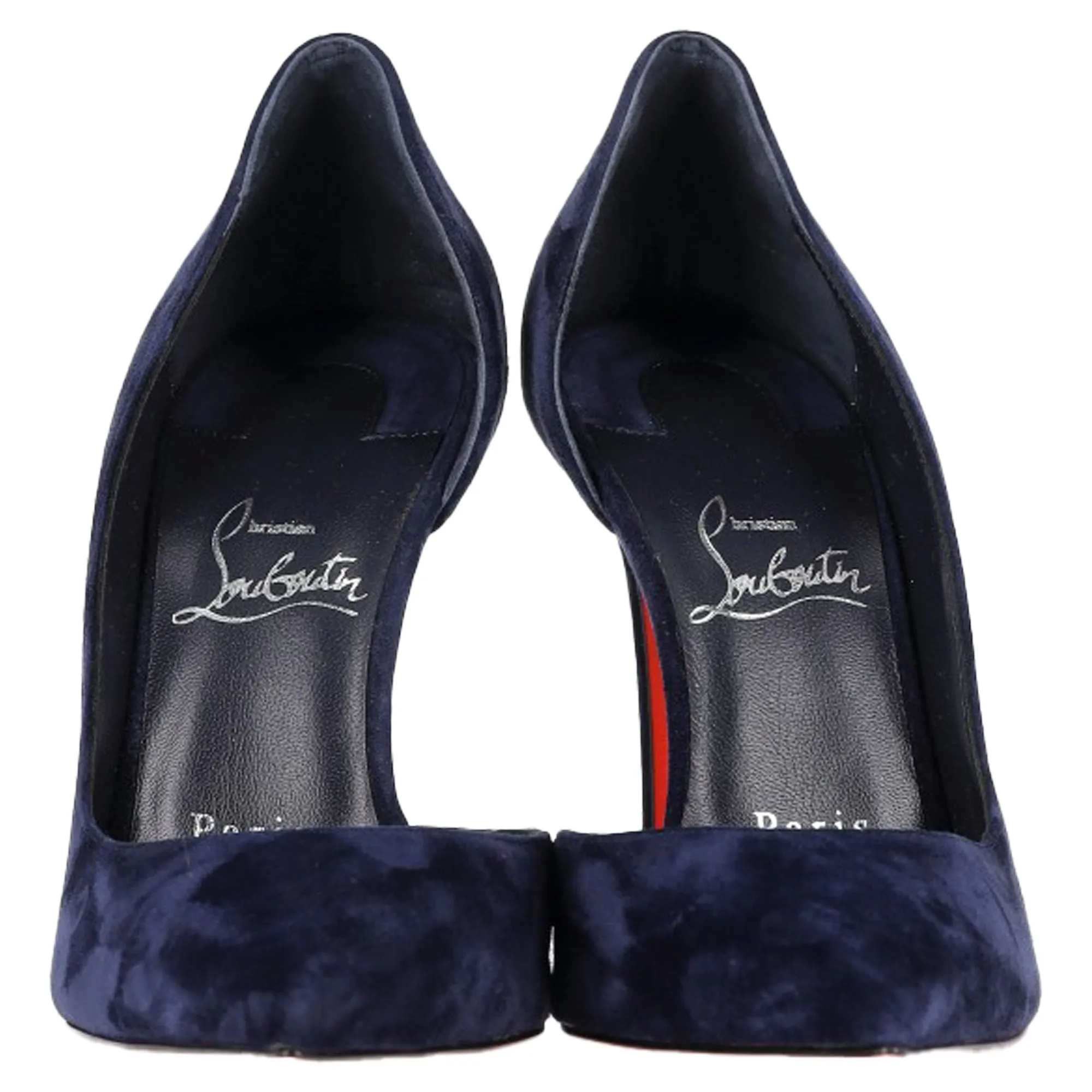 Christian Louboutin Iriza 100 Pumps in Navy Blue Suede