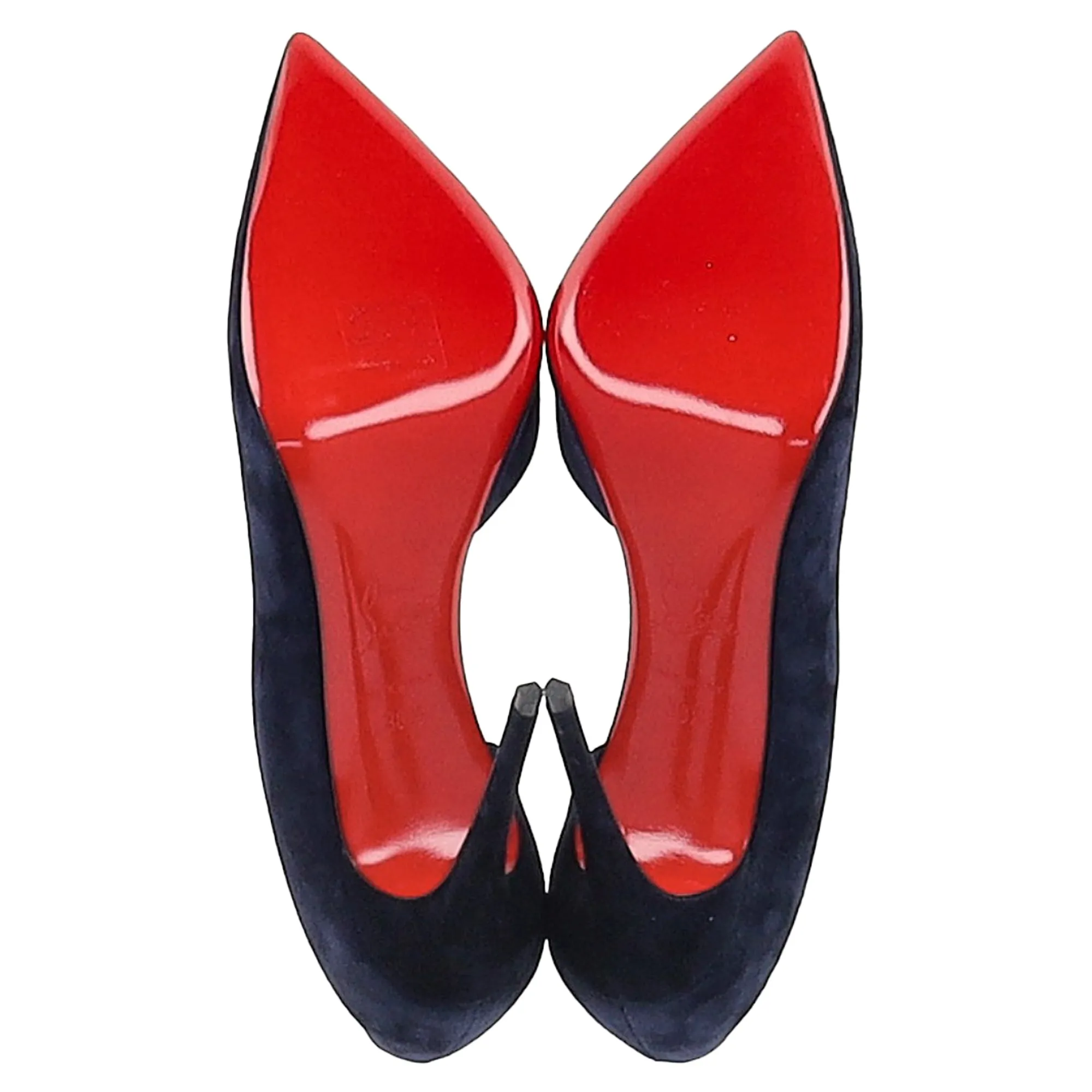 Christian Louboutin Iriza 100 Pumps in Navy Blue Suede