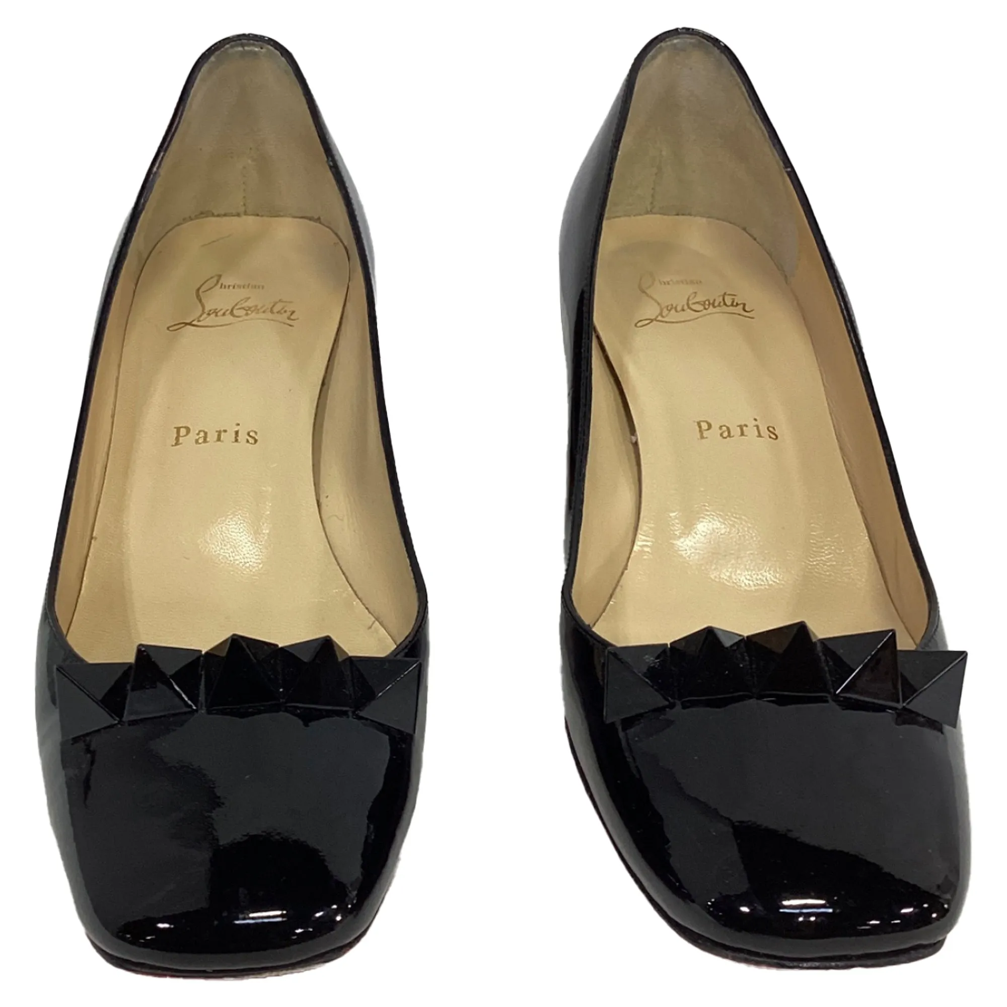 Christian Louboutin Pyramidame Pumps in Black Leather