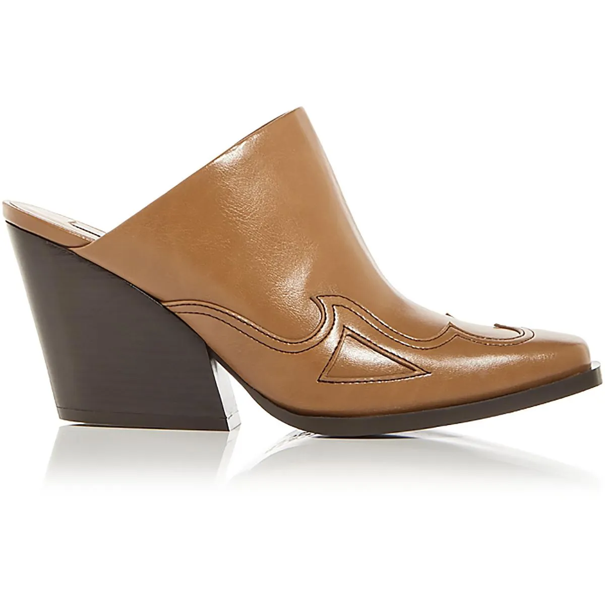 Cloudy Cowboy Womens Faux Leather Western Mules