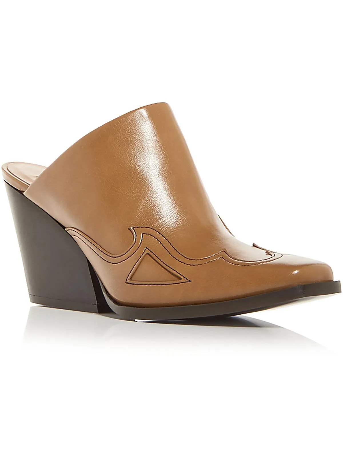 Cloudy Cowboy Womens Faux Leather Western Mules