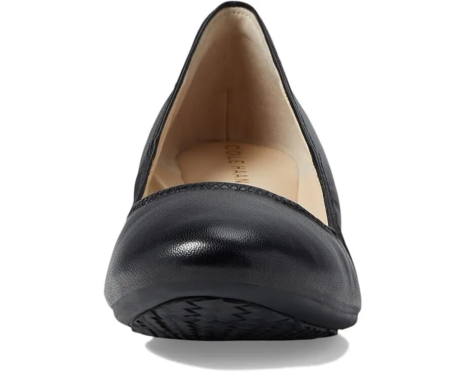Cole Haan Sloane W28026 Sandals Women's 7 Black Leather Wedge Heel Pump ZPO1770