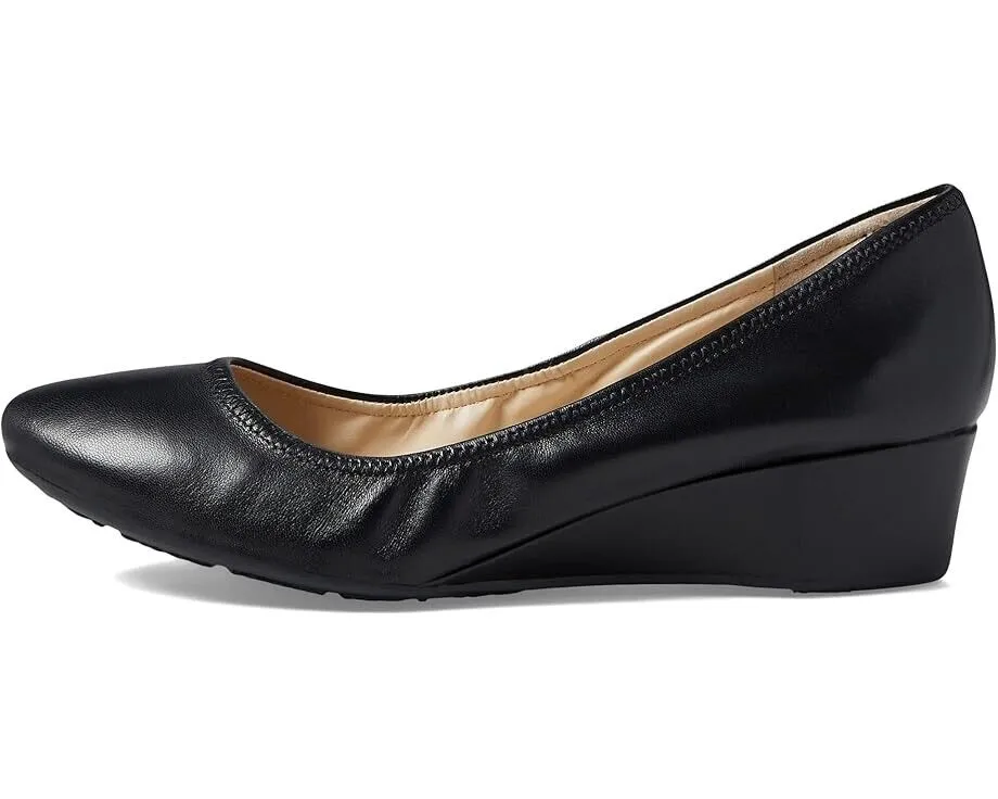 Cole Haan Sloane W28026 Sandals Women's 7 Black Leather Wedge Heel Pump ZPO1770