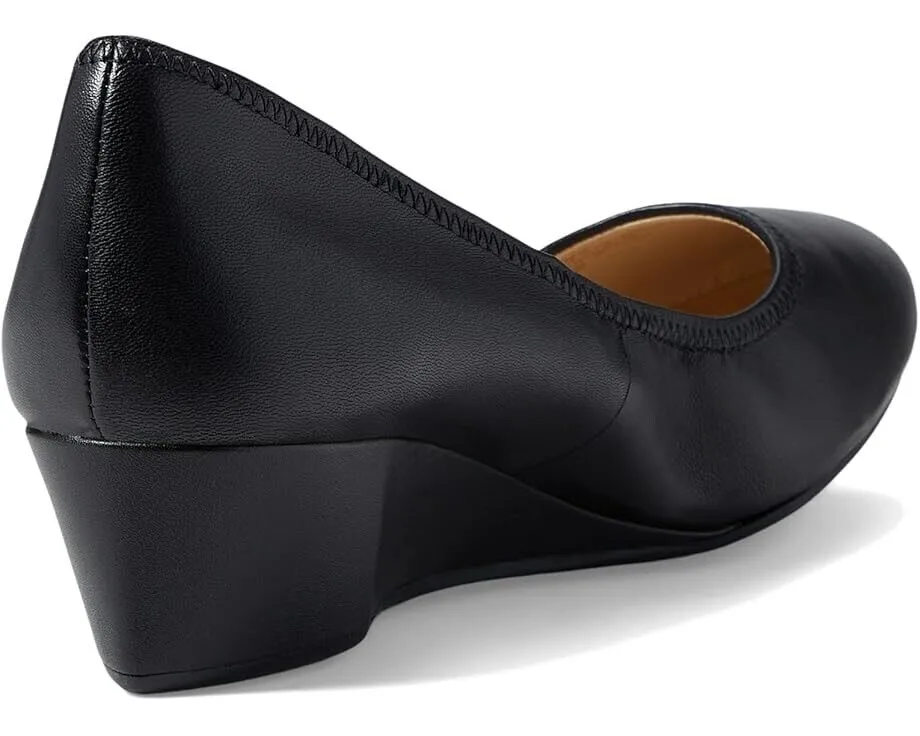 Cole Haan Sloane W28026 Sandals Women's 7 Black Leather Wedge Heel Pump ZPO1770