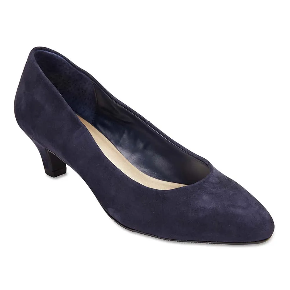 Colette Heel in Navy Suede