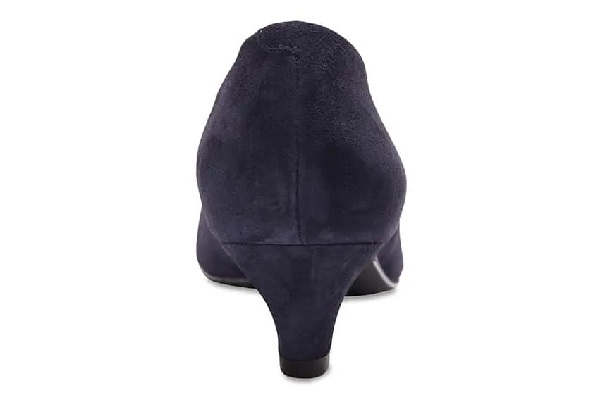 Colette Heel in Navy Suede