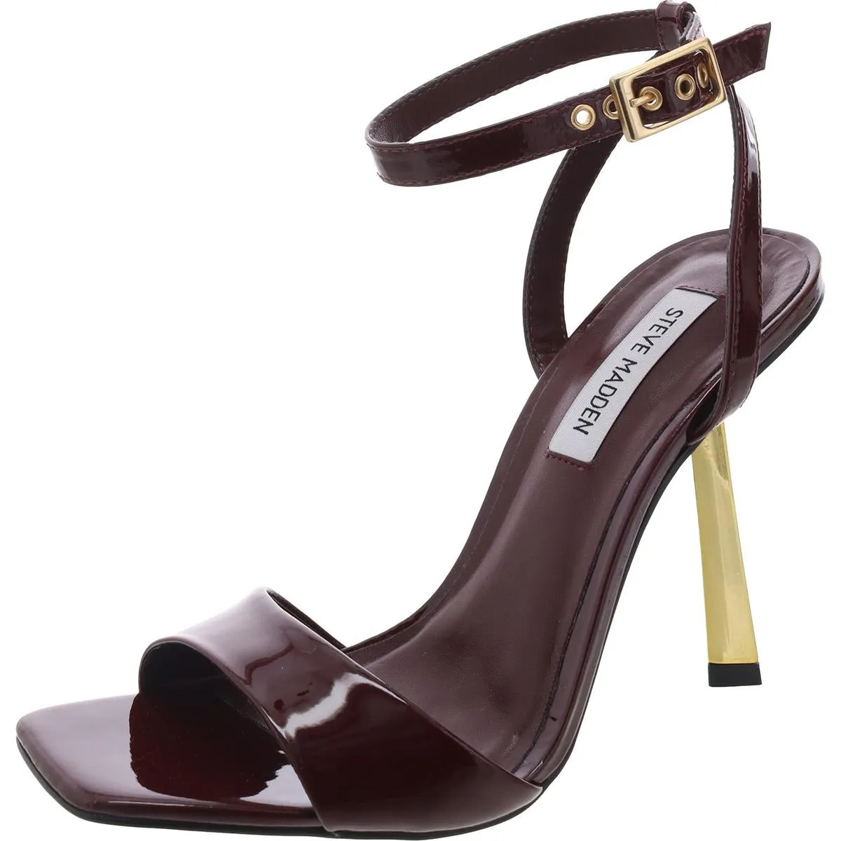 Daphney Womens Buckle Patent Leather Ankle Strap