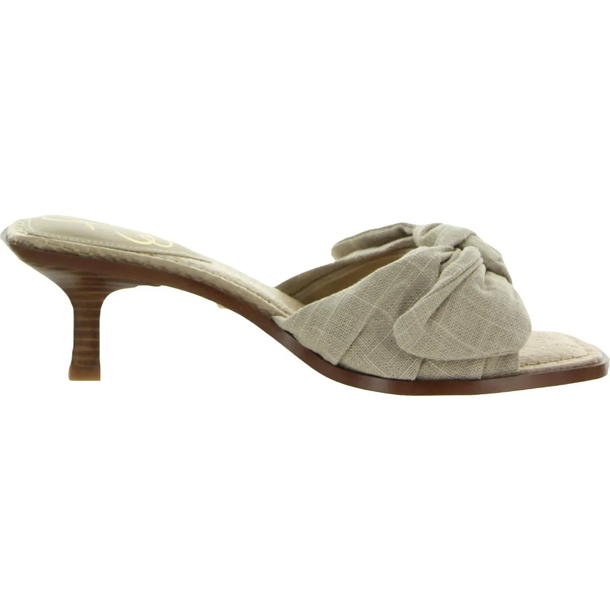 Darcie Womens Padded Insole Square Toe Kitten Heels