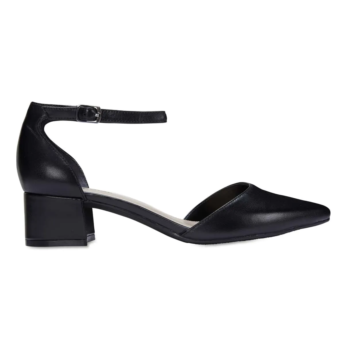 Dash Heel in Black Leather