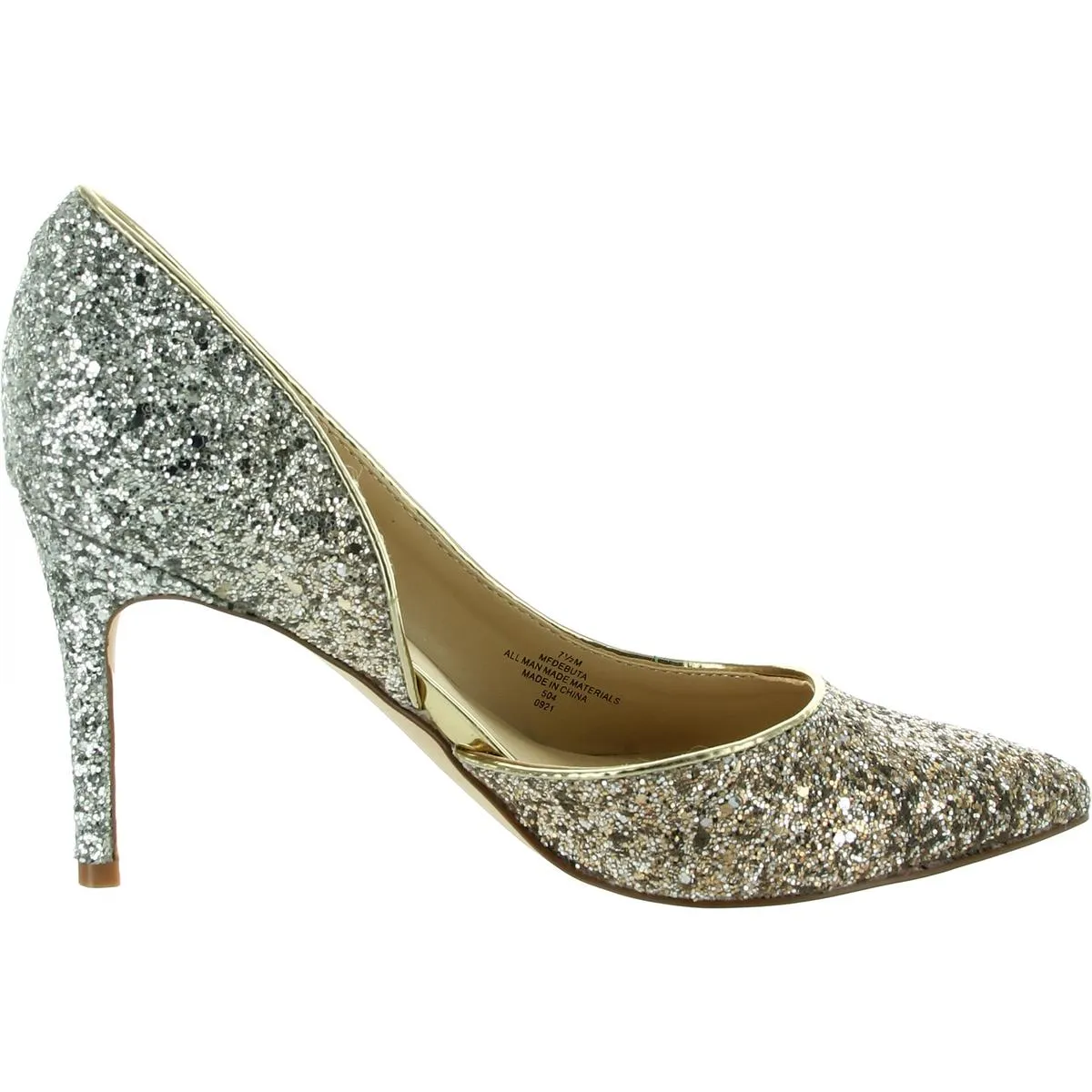 Debuta Womens Sequined Man Made D'Orsay Heels