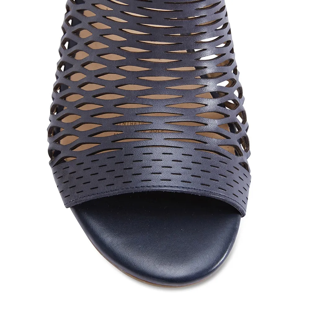 Denise Heel in Navy Leather