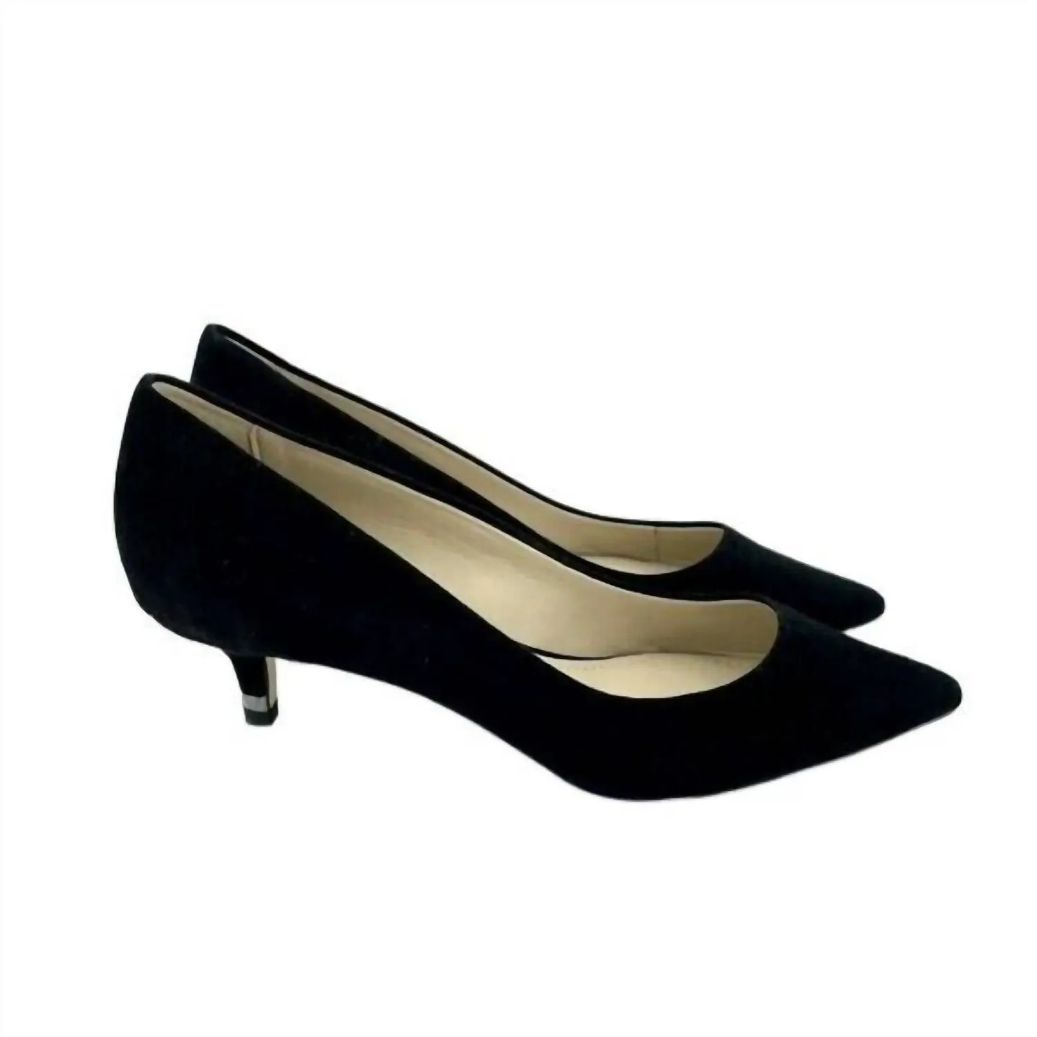 Diana Suede Leather Pumps In Black