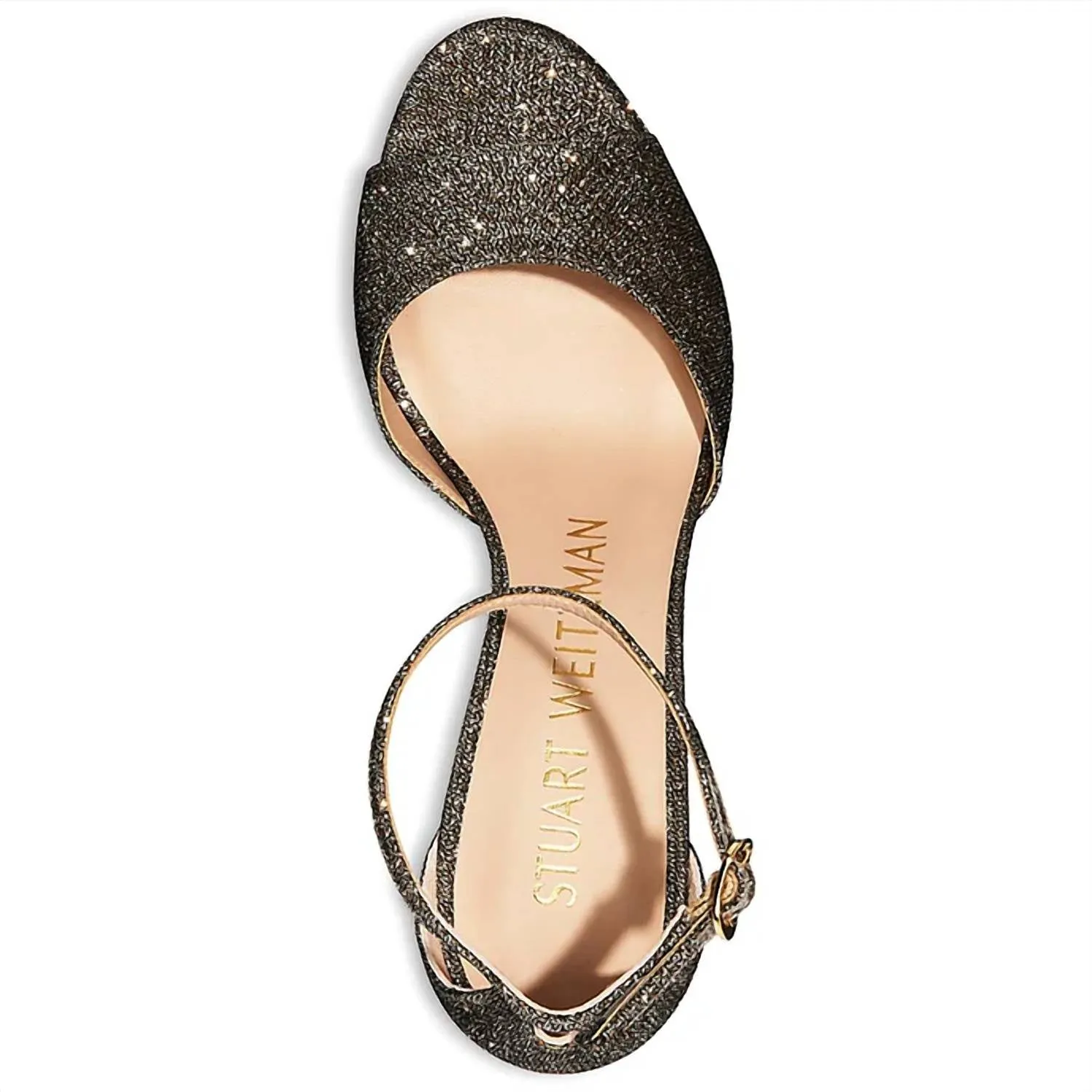 Disco Ankle Strap Platform Sandals In New Pyrite