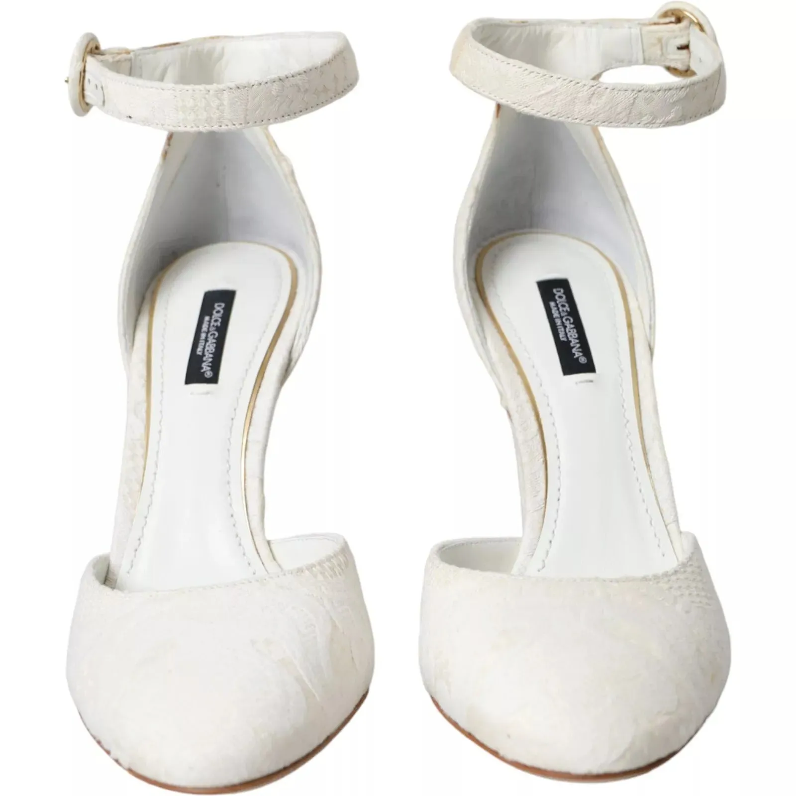 Dolce & Gabbana Floral Jacquard Mary Janes Heels Pumps Women's Shoes (Pre-Owned)