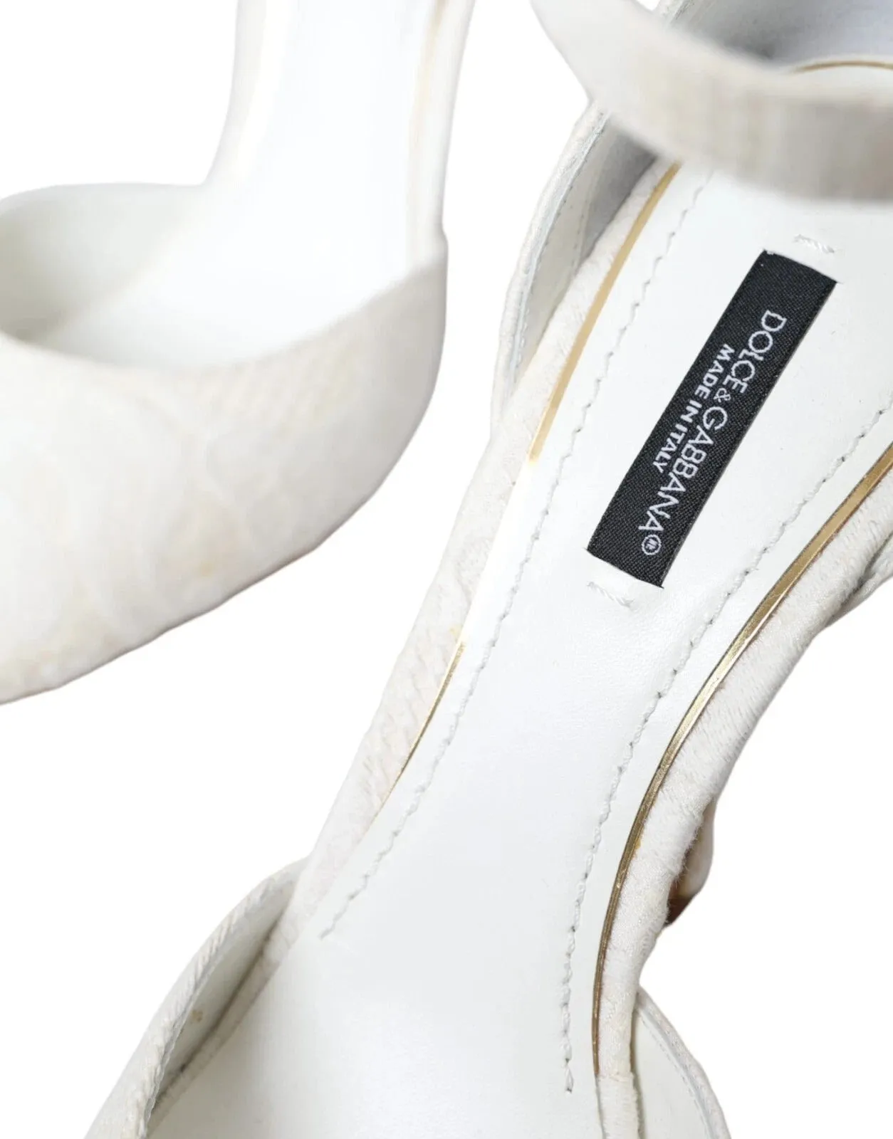 Dolce & Gabbana Floral Jacquard Mary Janes Heels Pumps Women's Shoes (Pre-Owned)