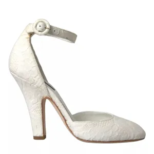 Dolce & Gabbana Floral Jacquard Mary Janes Heels Pumps Women's Shoes (Pre-Owned)