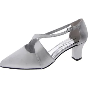 Elegance Womens Satin Open Toe D'Orsay Heels