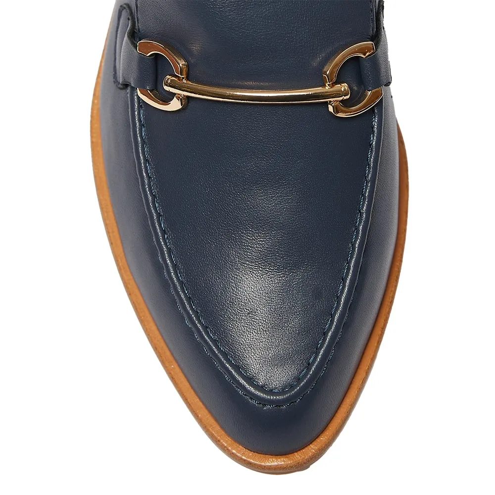 Elena Loafer in Navy Leather