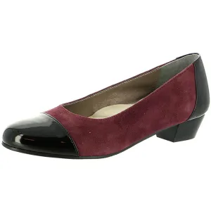 Ella Womens Suede Patent Leather Dress Pumps