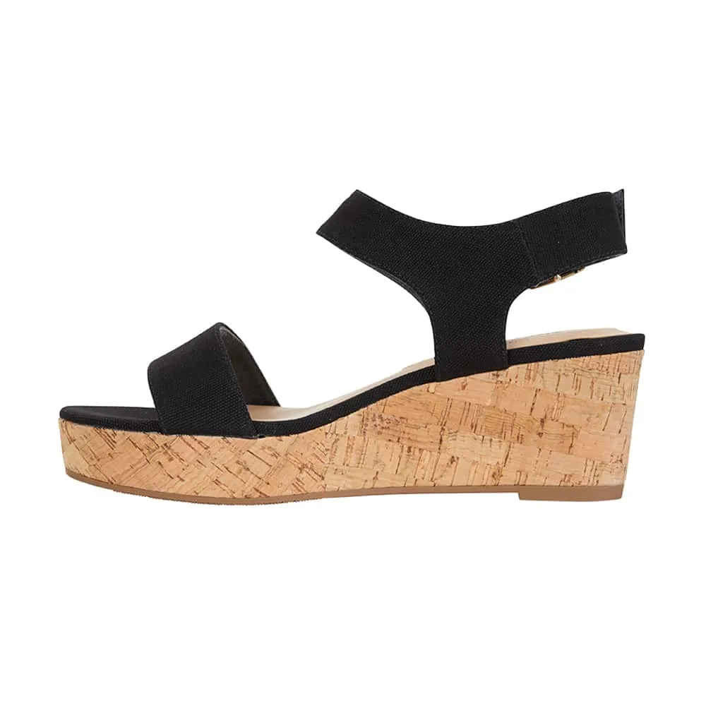 Ember Heel in Black Fabric