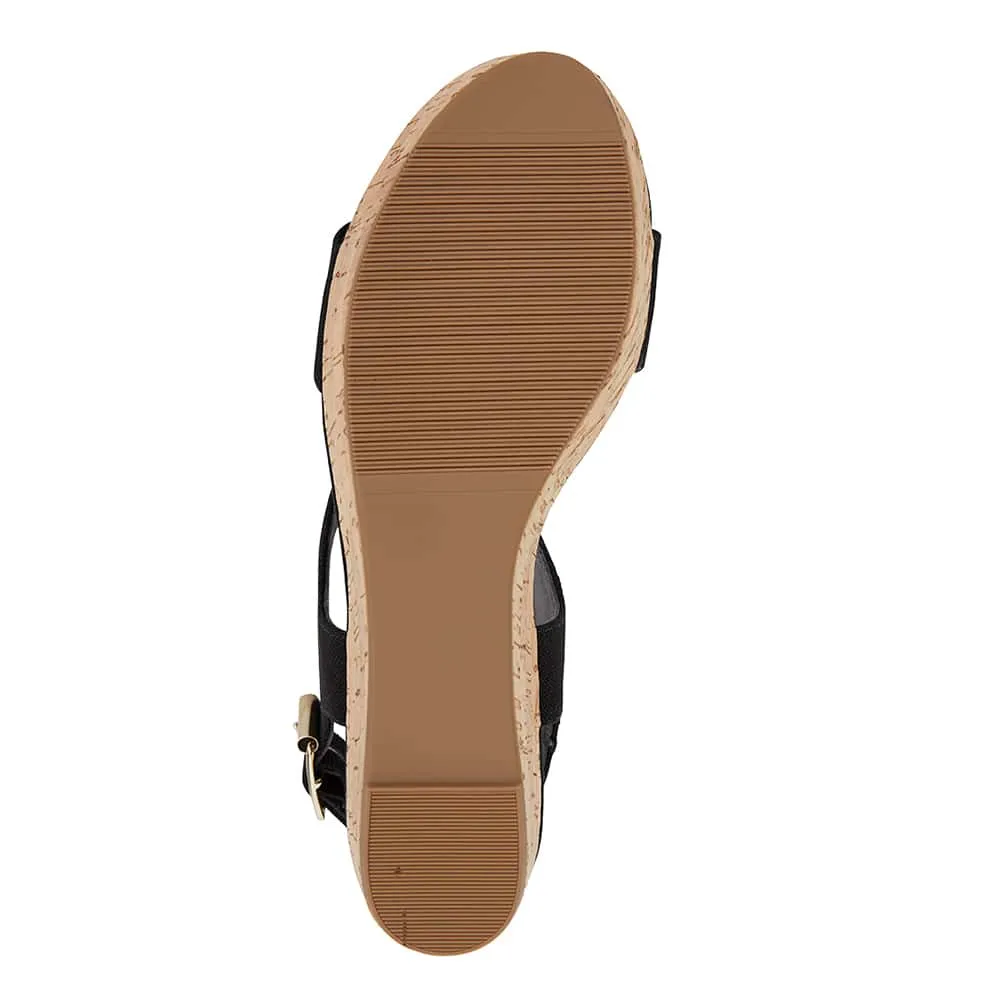 Ember Heel in Black Fabric