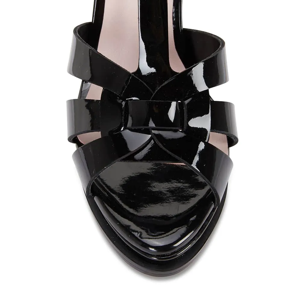 Empire Heel in Black Patent