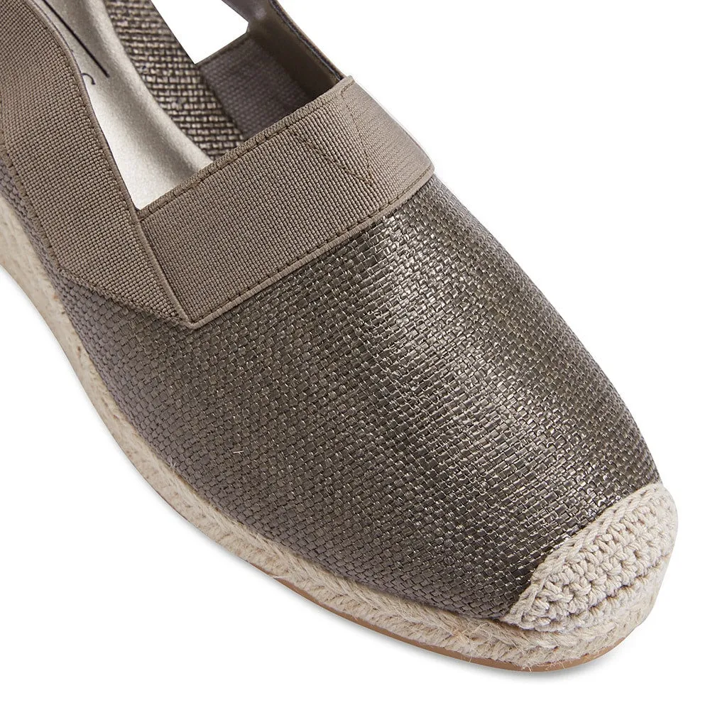 Evelyne Espadrille in Pewter Fabric