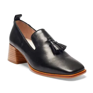 Famous Heel in Black Leather