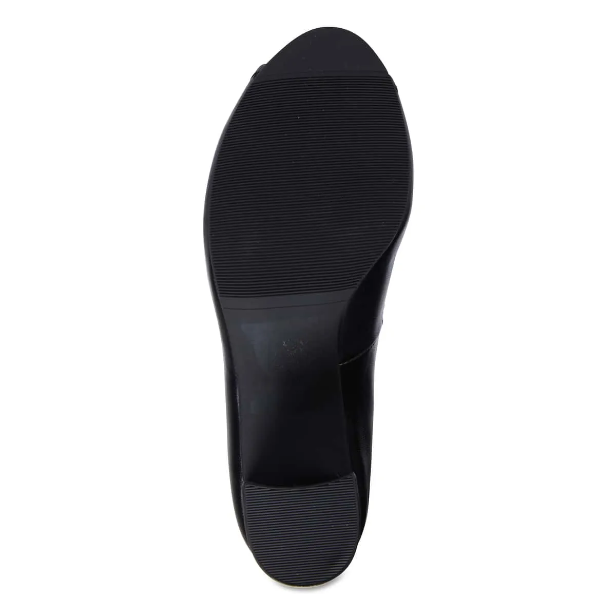 Fawn Heel in Black Leather