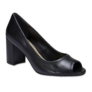 Fawn Heel in Black Leather