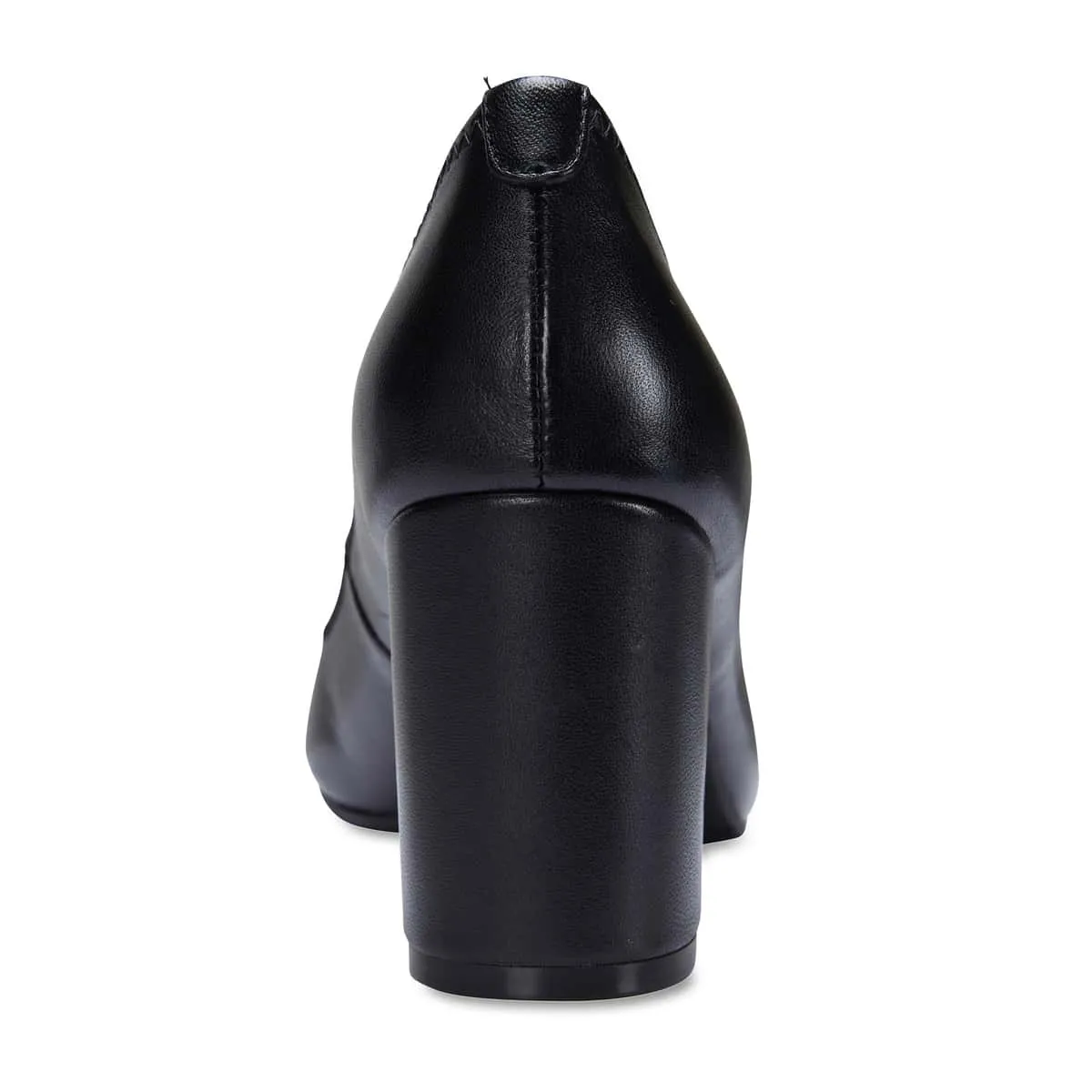 Fawn Heel in Black Leather