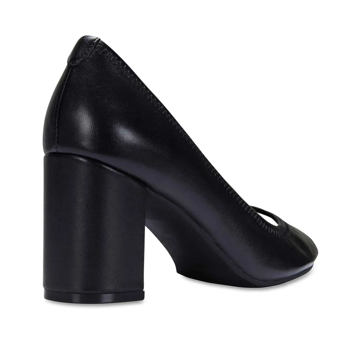 Fawn Heel in Black Leather