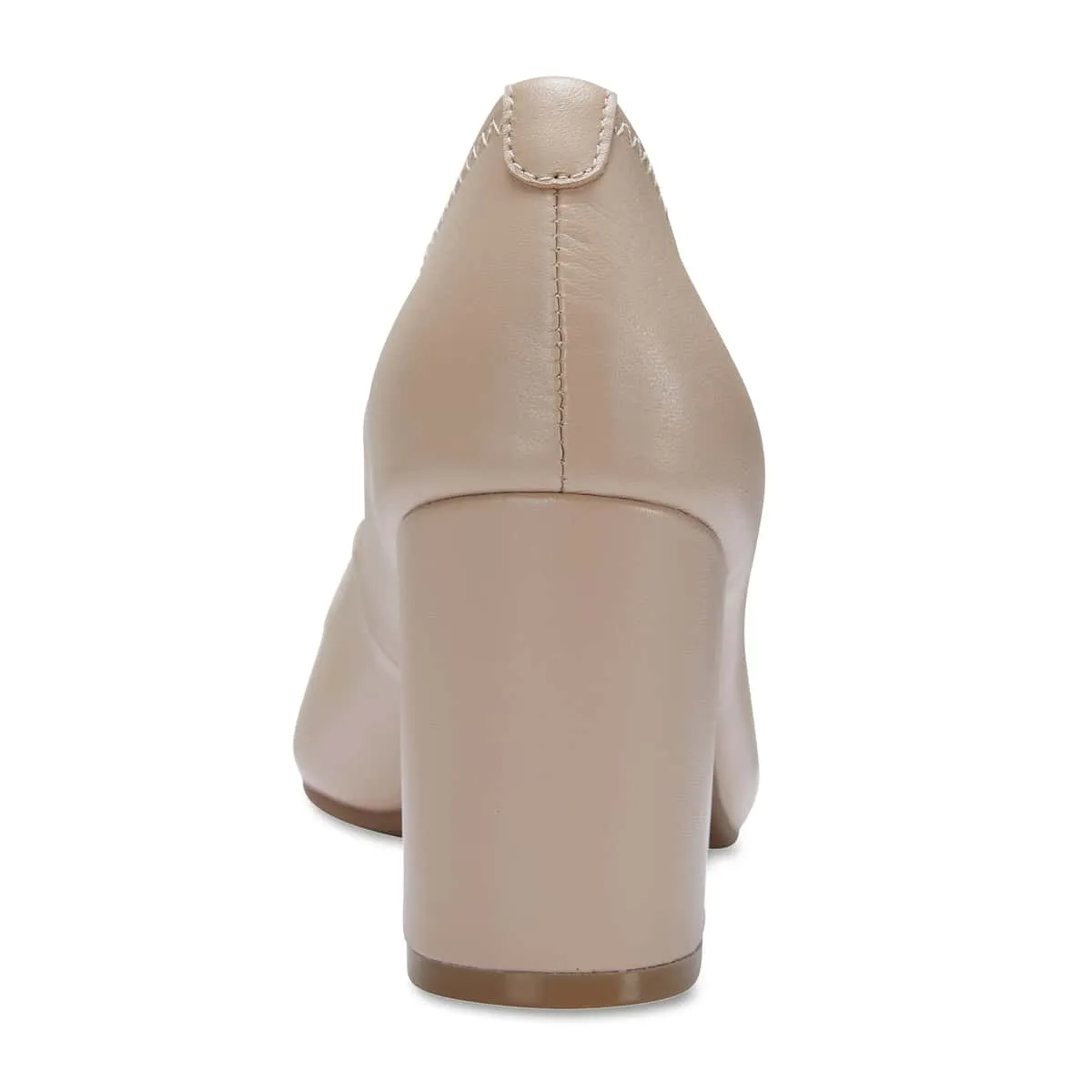 Fawn Heel in Nude Leather