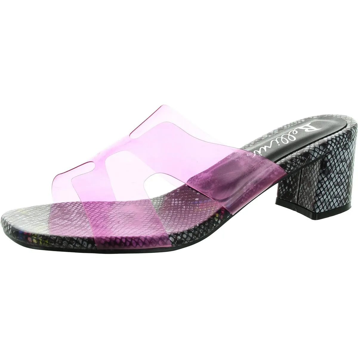 Faze Womens Faux Leather Open Toe Pumps