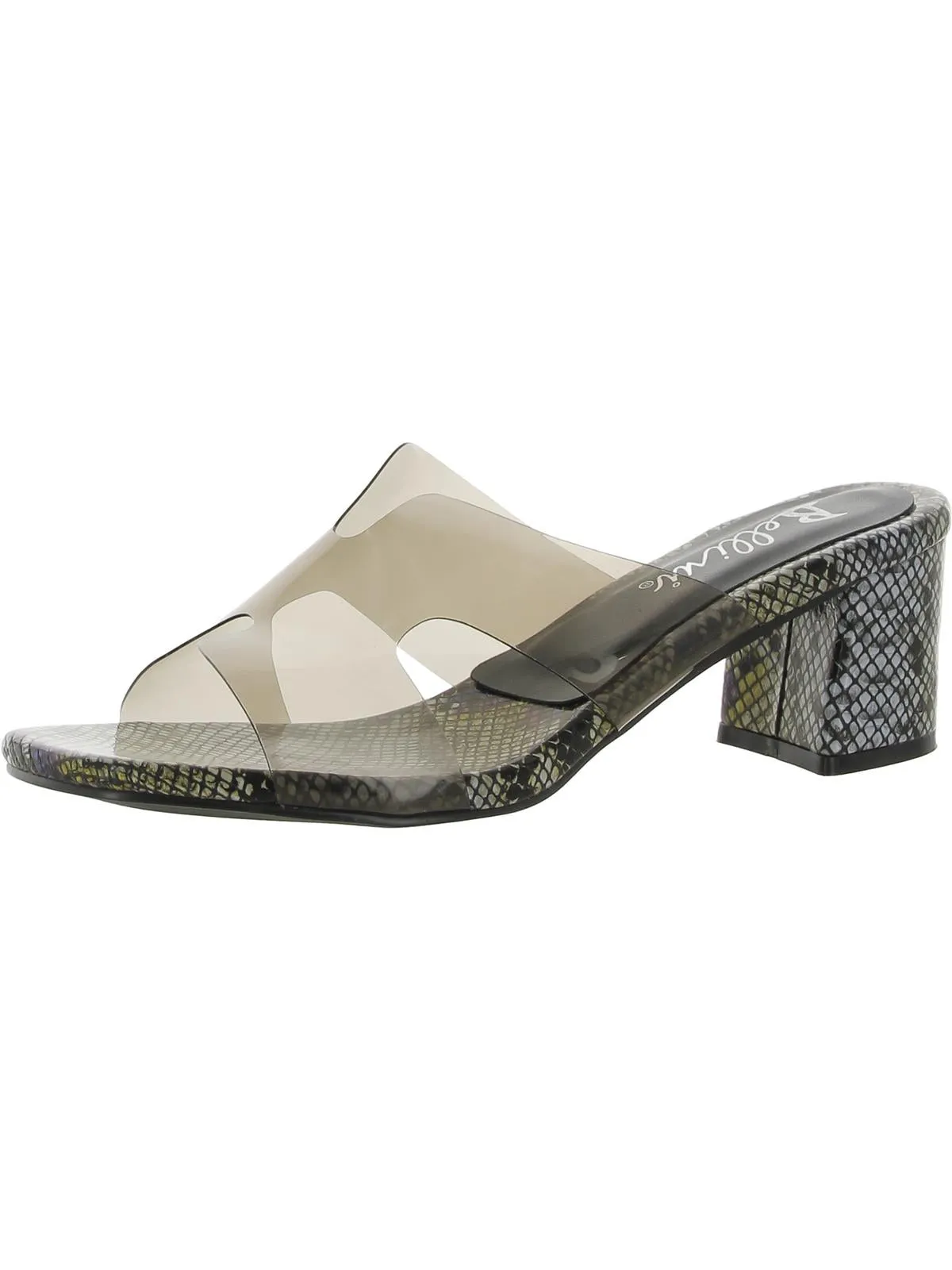 Faze Womens Faux Leather Open Toe Pumps