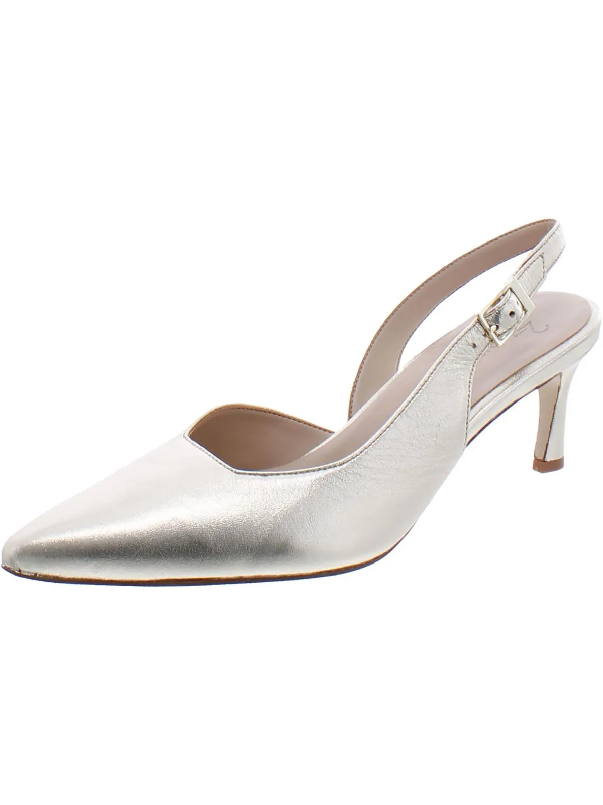 Felicia Womens Leather Slingback Pumps