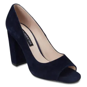 Finn Heel in Navy Suede