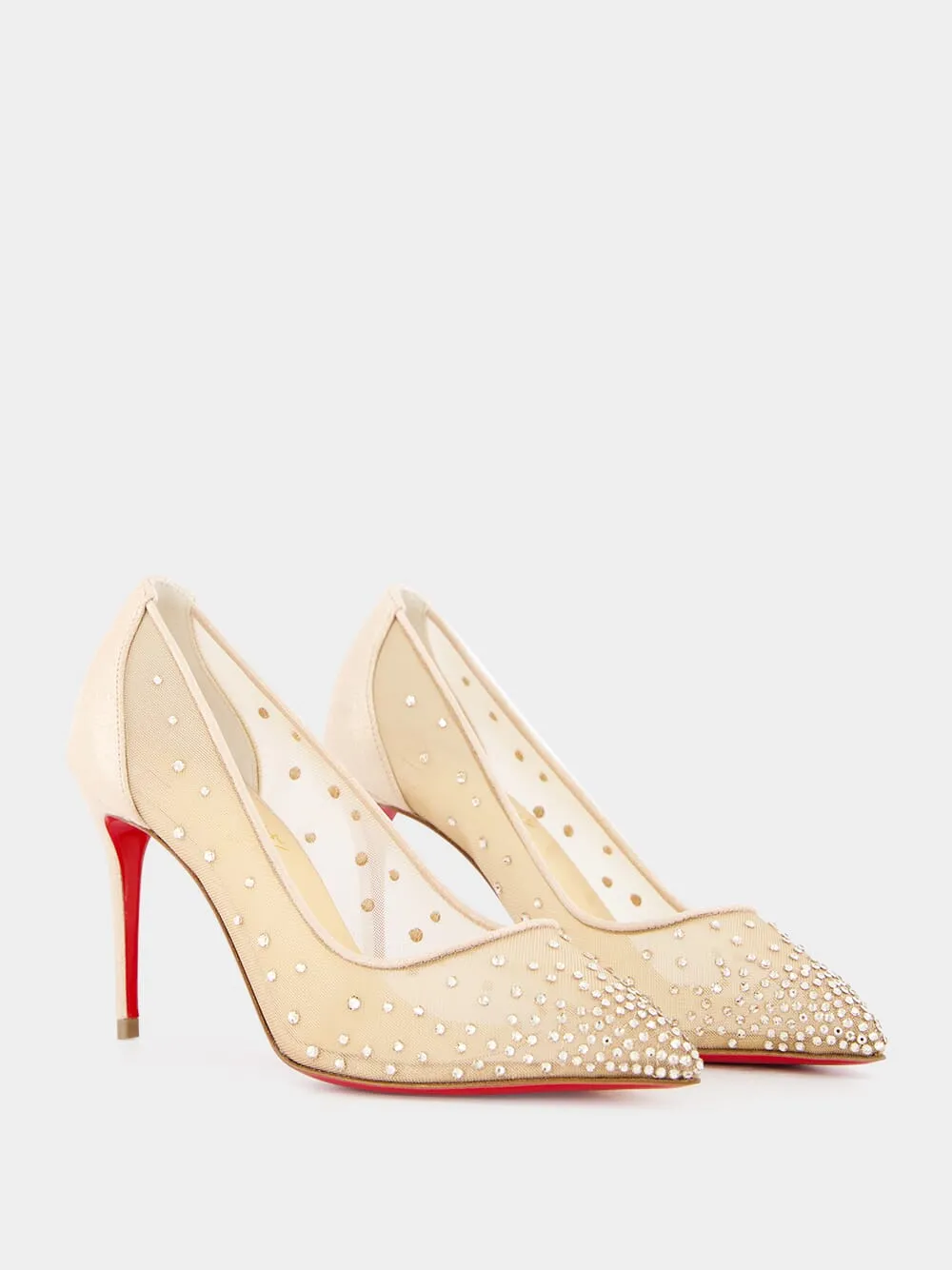 Follies Strass 85mm Mesh Pumps