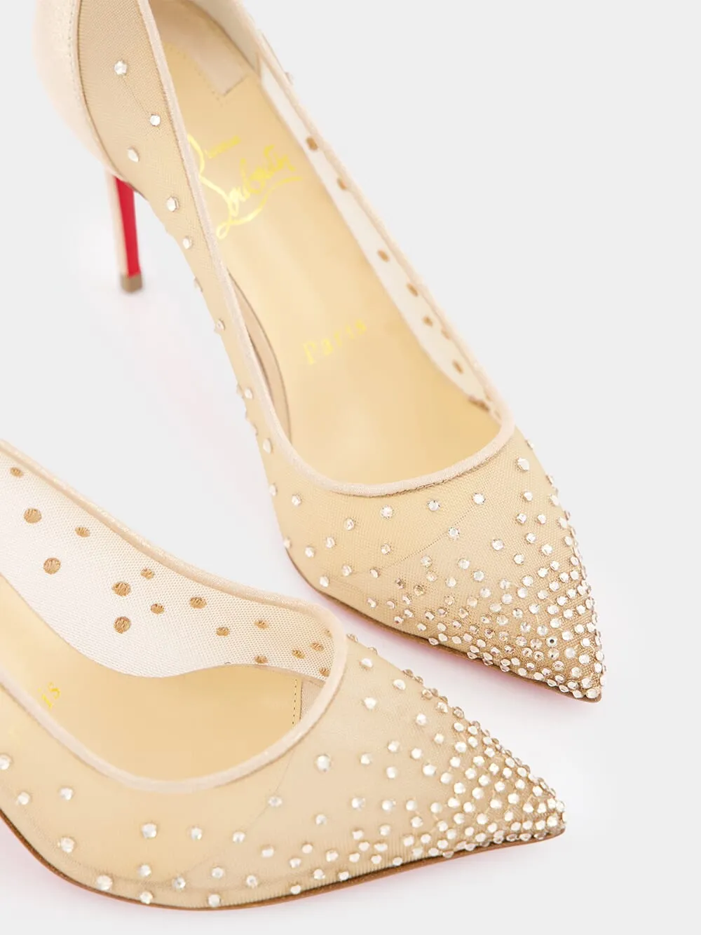 Follies Strass 85mm Mesh Pumps