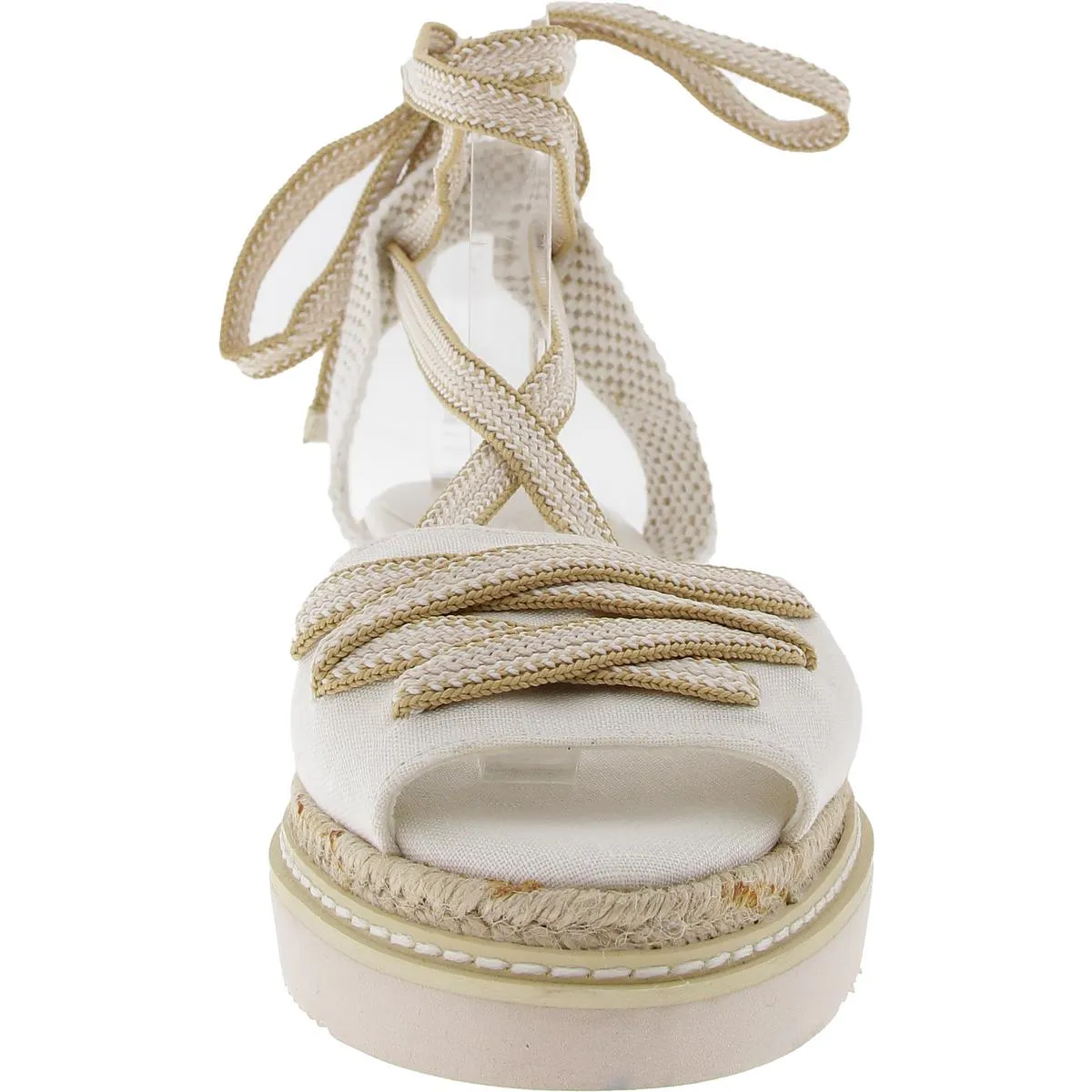 Fosca Womens Lace-Up Manmade Espadrille Heels