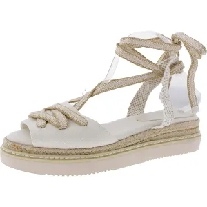 Fosca Womens Lace-Up Manmade Espadrille Heels