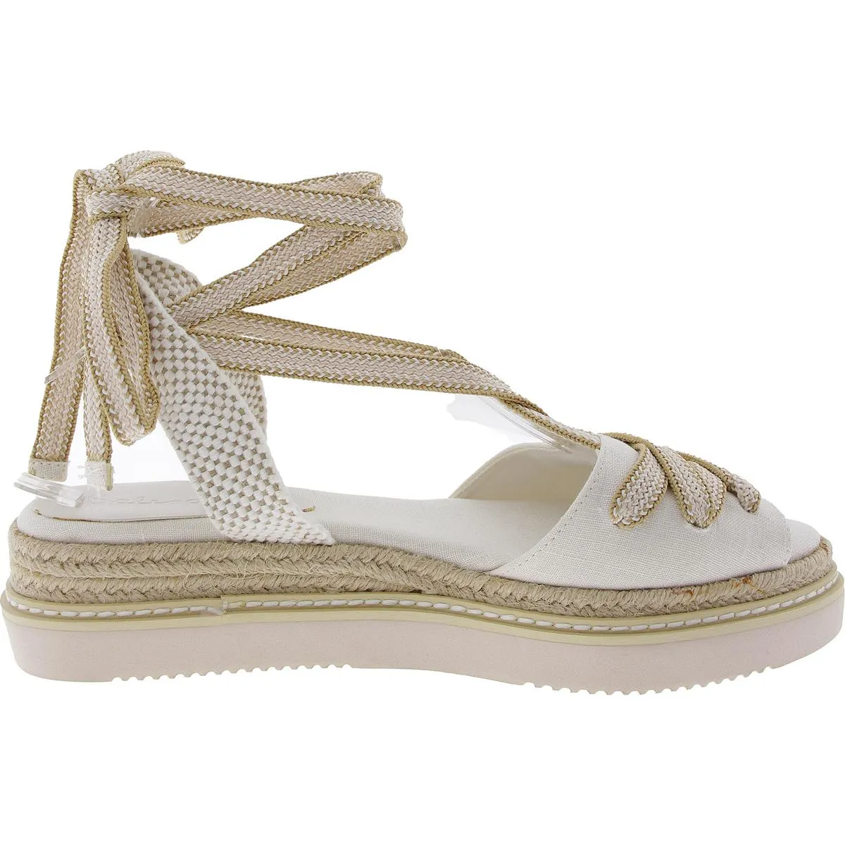 Fosca Womens Lace-Up Manmade Espadrille Heels