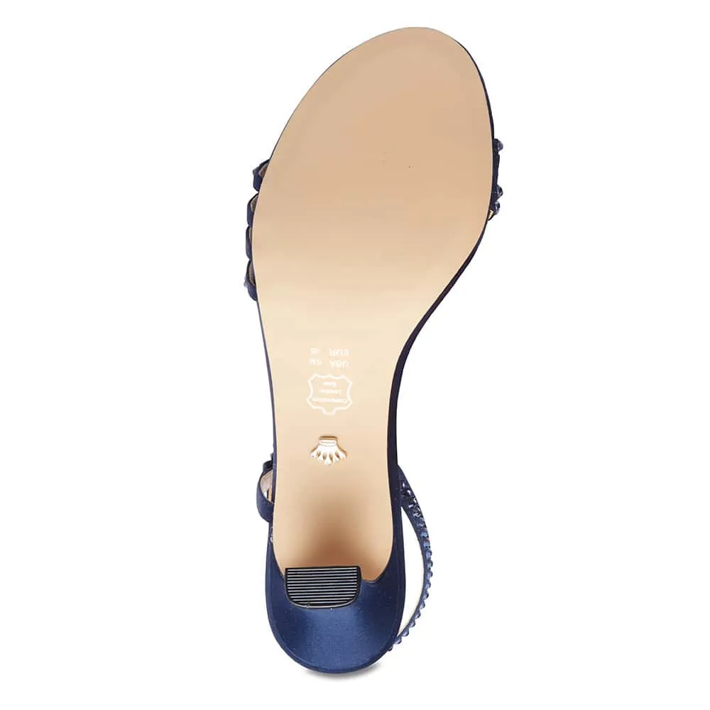 Gerri Heel in Navy Satin
