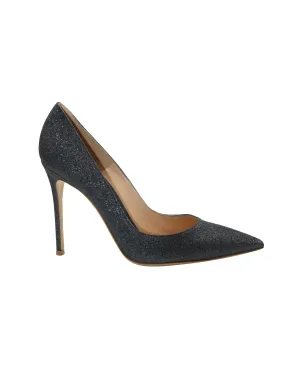Gianvito Rossi Gianvito 105 Glitter Pumps in Blue Grey Leather
