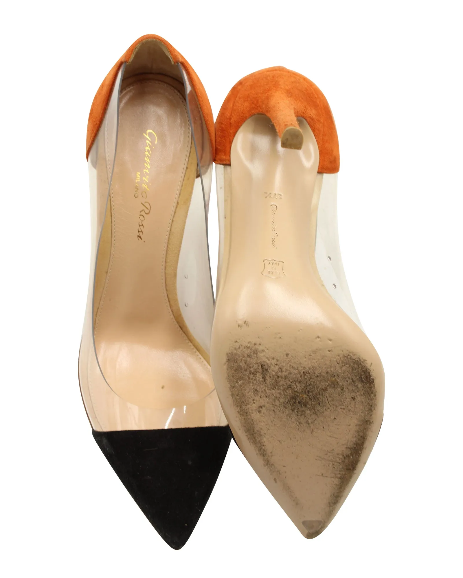 Gianvito Rossi Plexi Heels in Multicolor PVC