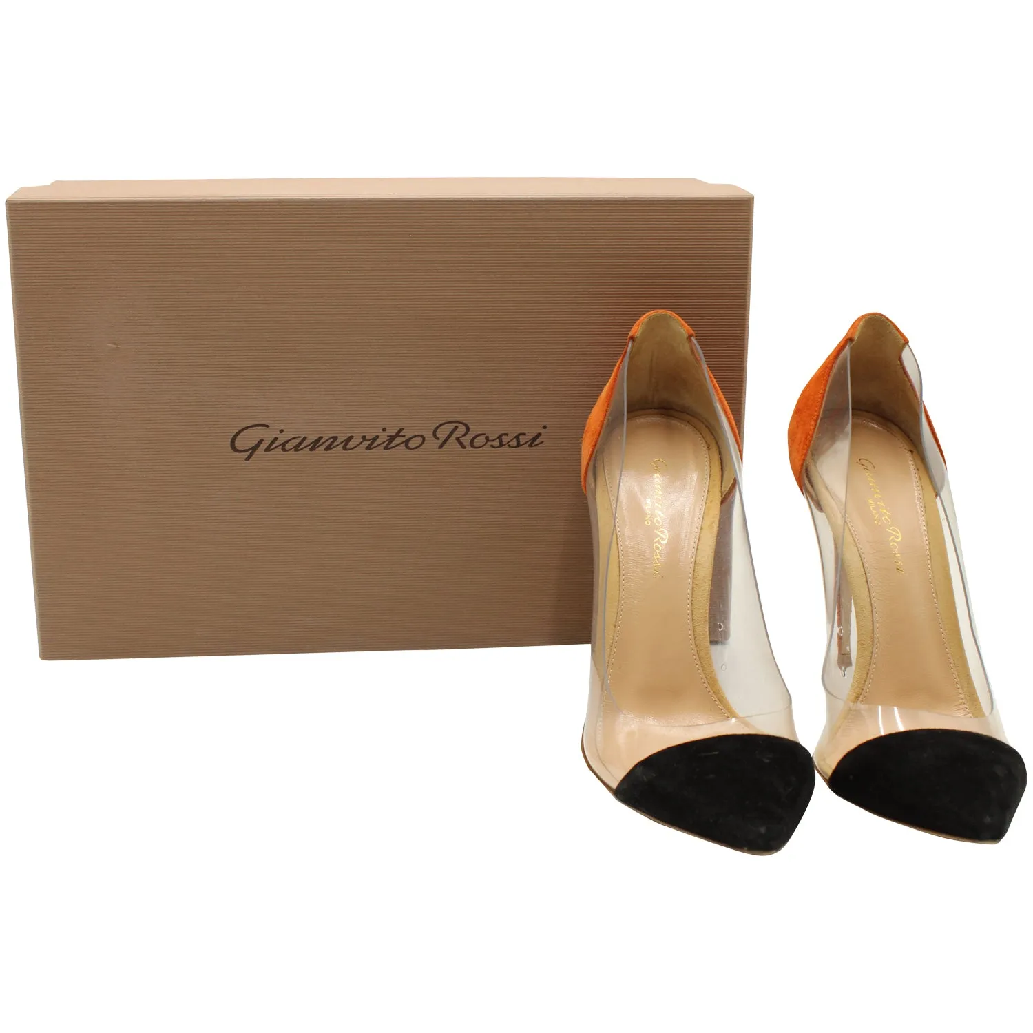 Gianvito Rossi Plexi Heels in Multicolor PVC
