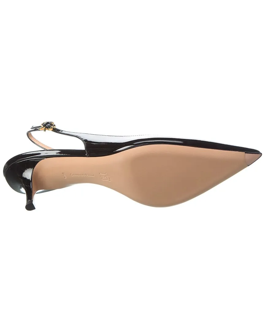 Gianvito Rossi Ribbon Sling 55 Patent Slingback Pump