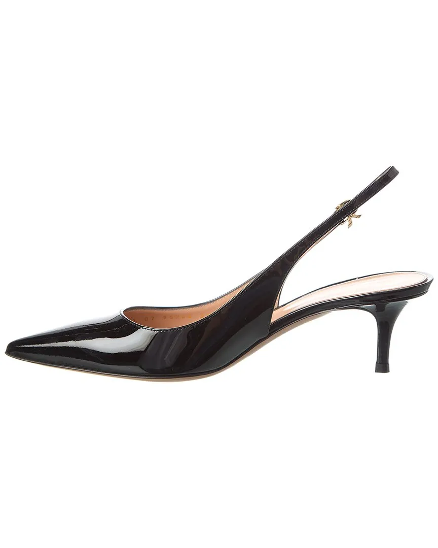 Gianvito Rossi Ribbon Sling 55 Patent Slingback Pump