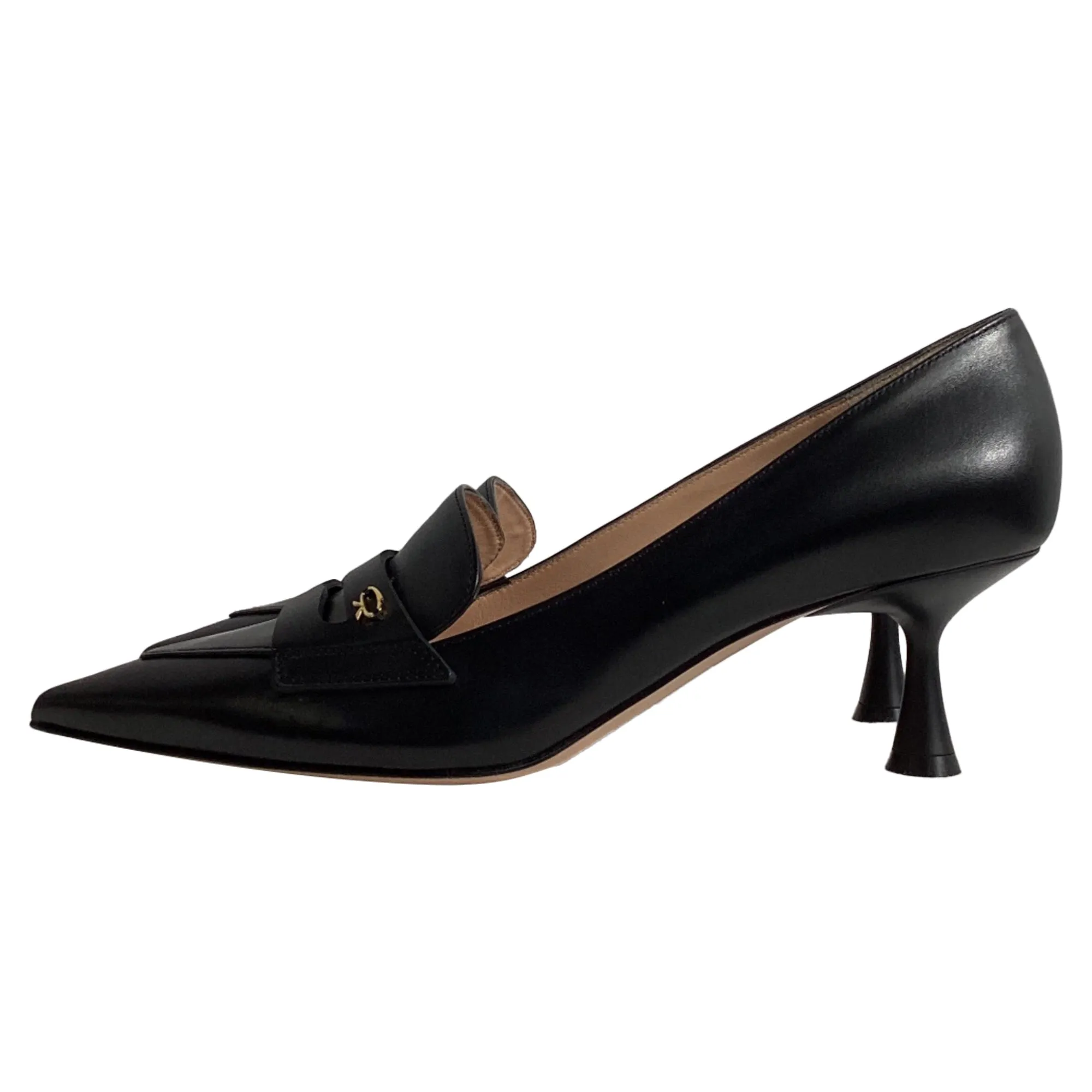 Gianvito Rossi Vitello 55 Pumps in Black Leather