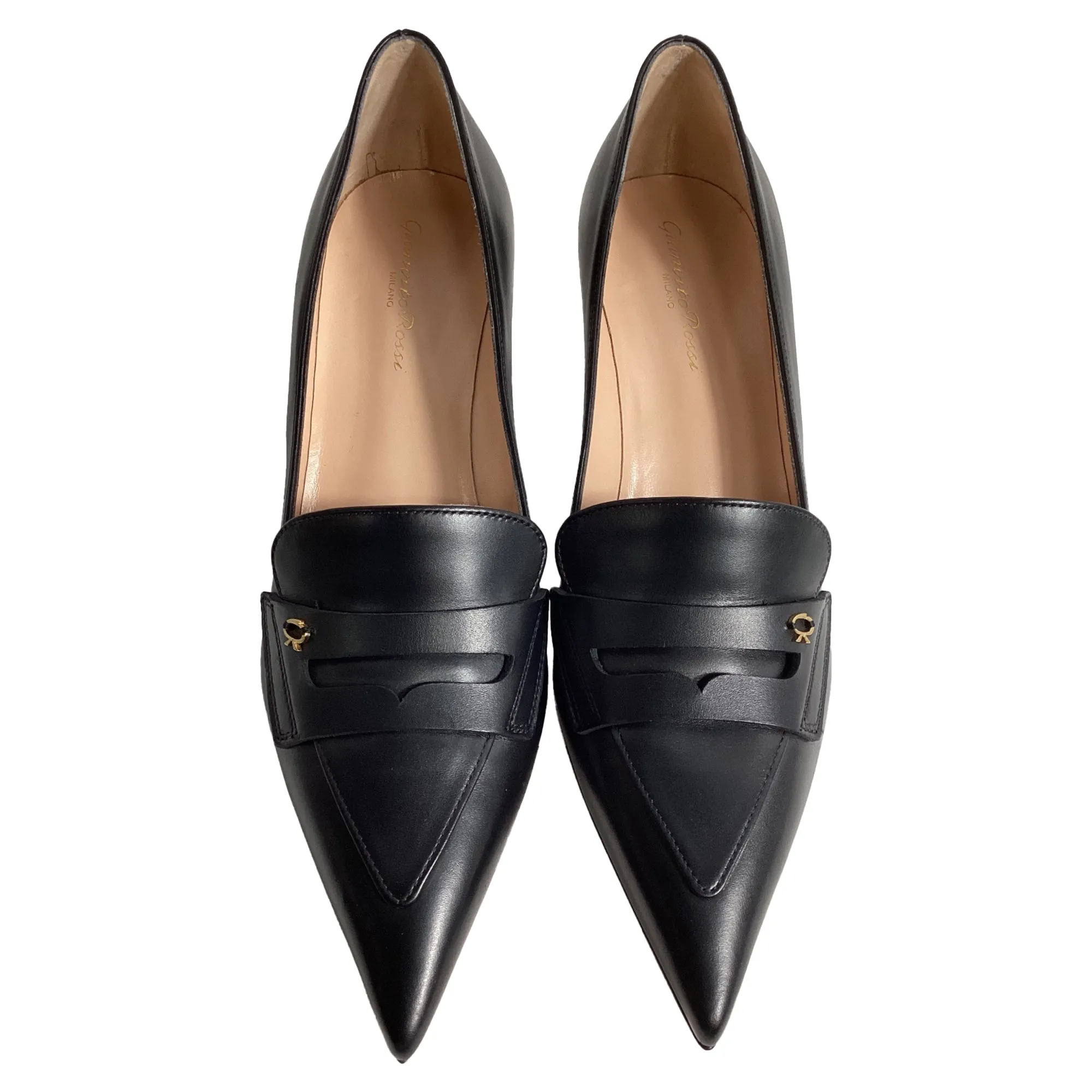 Gianvito Rossi Vitello 55 Pumps in Black Leather